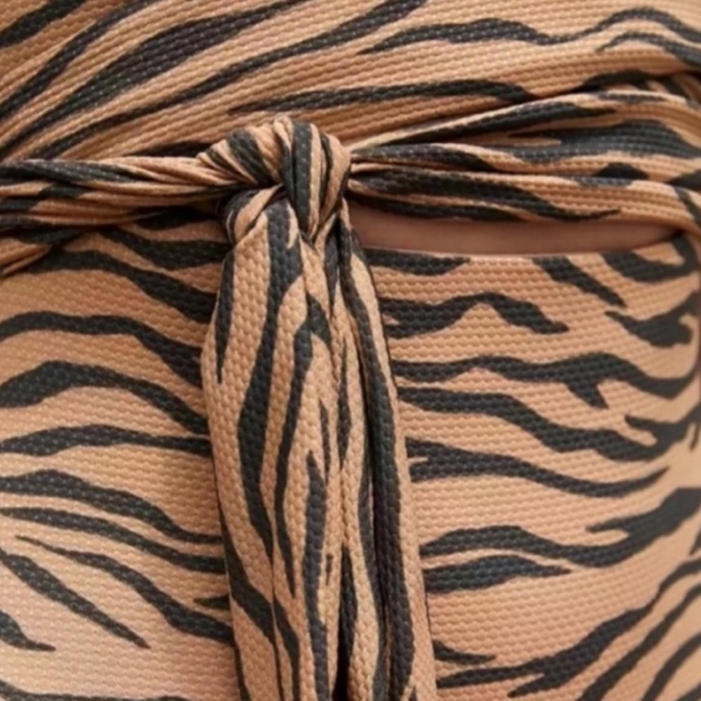 Aerie Swimsuit Camel Brown Animal Print - Picture 2 of 3